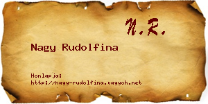 Nagy Rudolfina névjegykártya